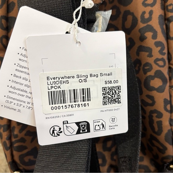 NWT Lululemon Everywhere Sling Bag Small In Leopardo Shift Midi Desert Khaki - Picture 6 of 9